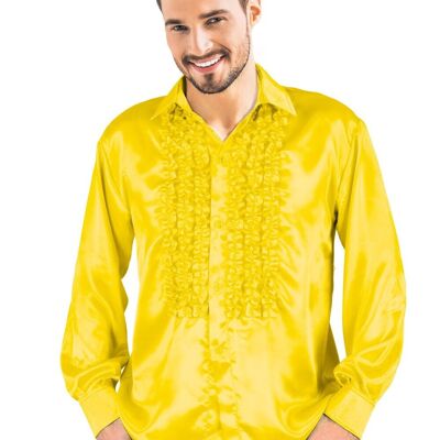 CAMICIA DISCO IN RASO GIALLO