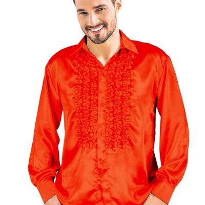 Camisa disco de satén roja XL