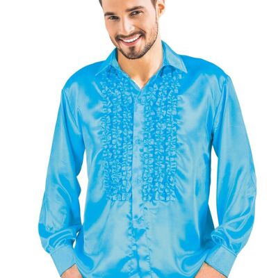 CAMISA DISCO DE SATÉN TURQUESA