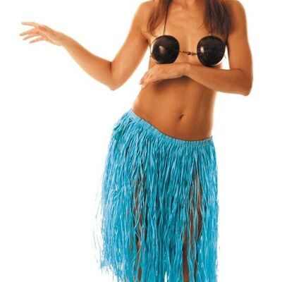 GONNA HAWAIIANA IN RAFIA BLU 60 CM