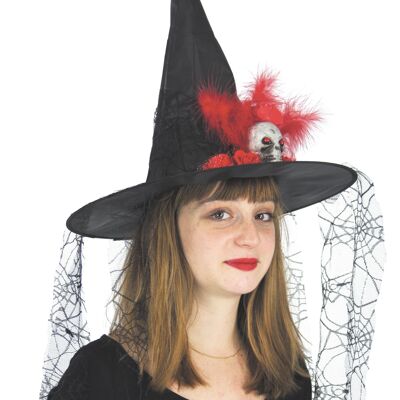 CHAPEAU SORCIERE ROUGE