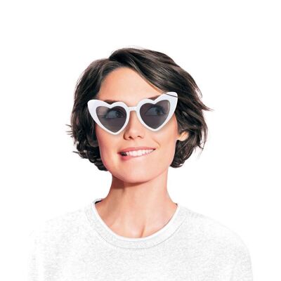 GAFAS VINTAGE DE CORAZÓN BLANCO