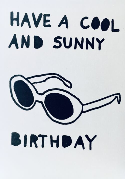 Katrte Sonnenbrille Birthday