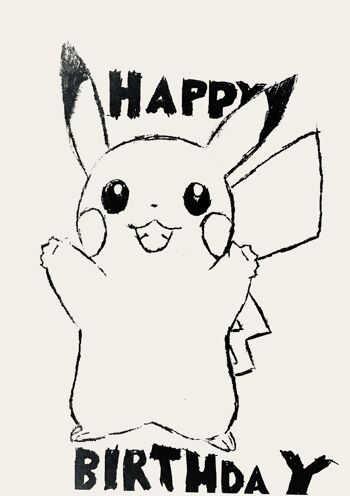 Carte de joyeux anniversaire Pikachu