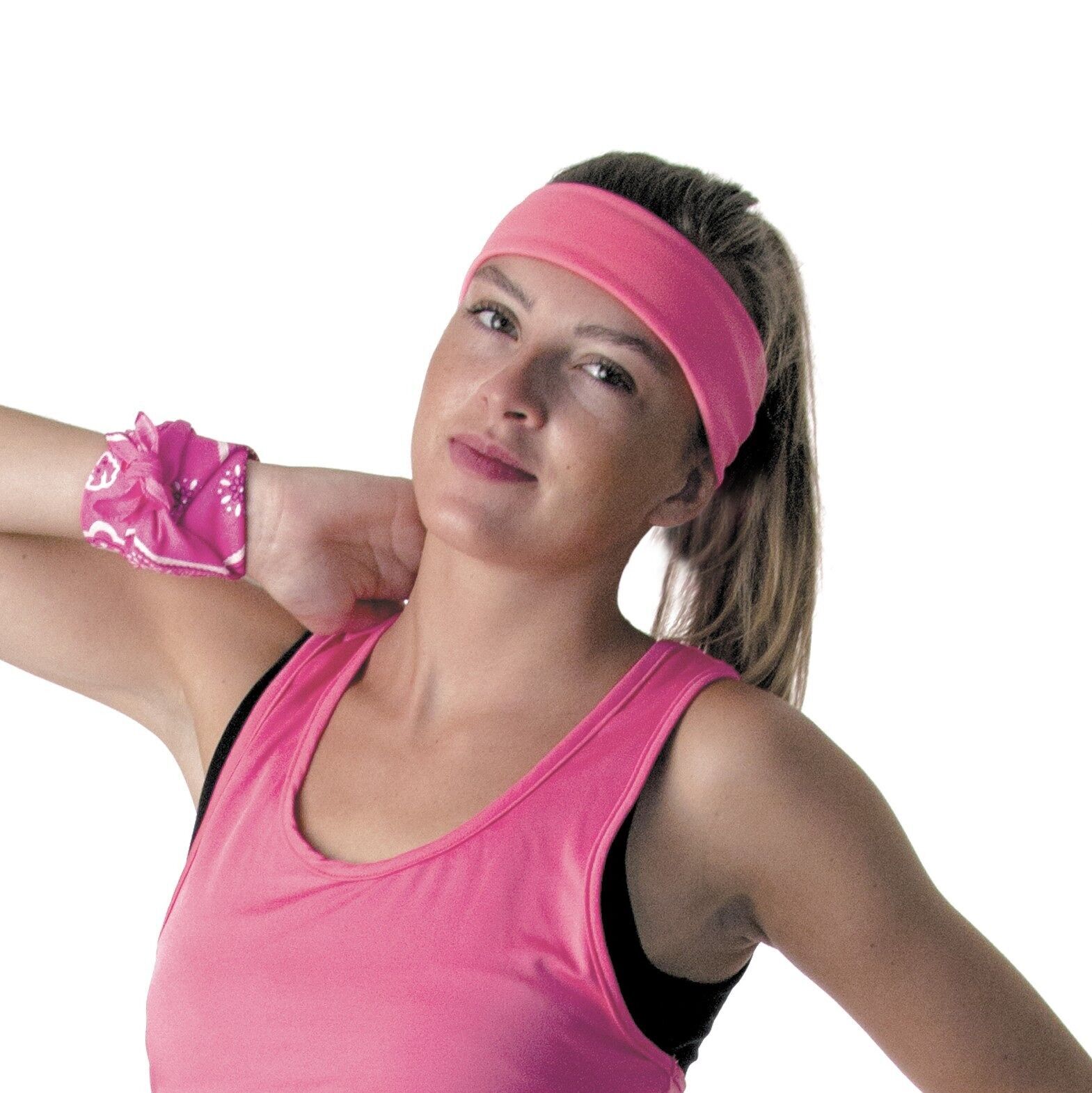 CERCHIETTO ROSA NEON ANNI '80