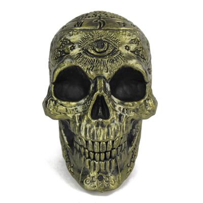GOLDEN PENTAGRAM SKULL