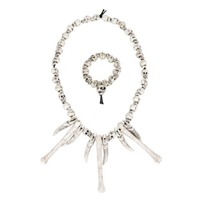 SET COLLANA + BRACCIALE CON TESCHIO
