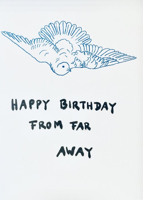 Karte Weiße Taube Happy Birthday