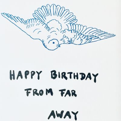 Karte Weiße Taube Happy Birthday