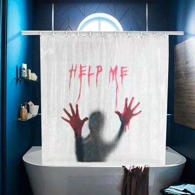 RIDEAU DE DOUCHE HELP ME 180X180CM