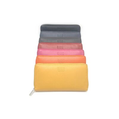 Portefeuille en cuir véritable, Marque Basile, art.PFD1GO