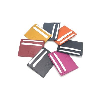 Porta carte di credito in vera pelle, Marca Basile, art.PFD46GO
