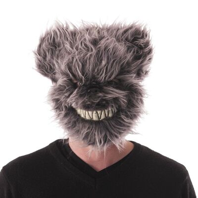 MASQUE OURS EFFRAYANT VELU GRIS