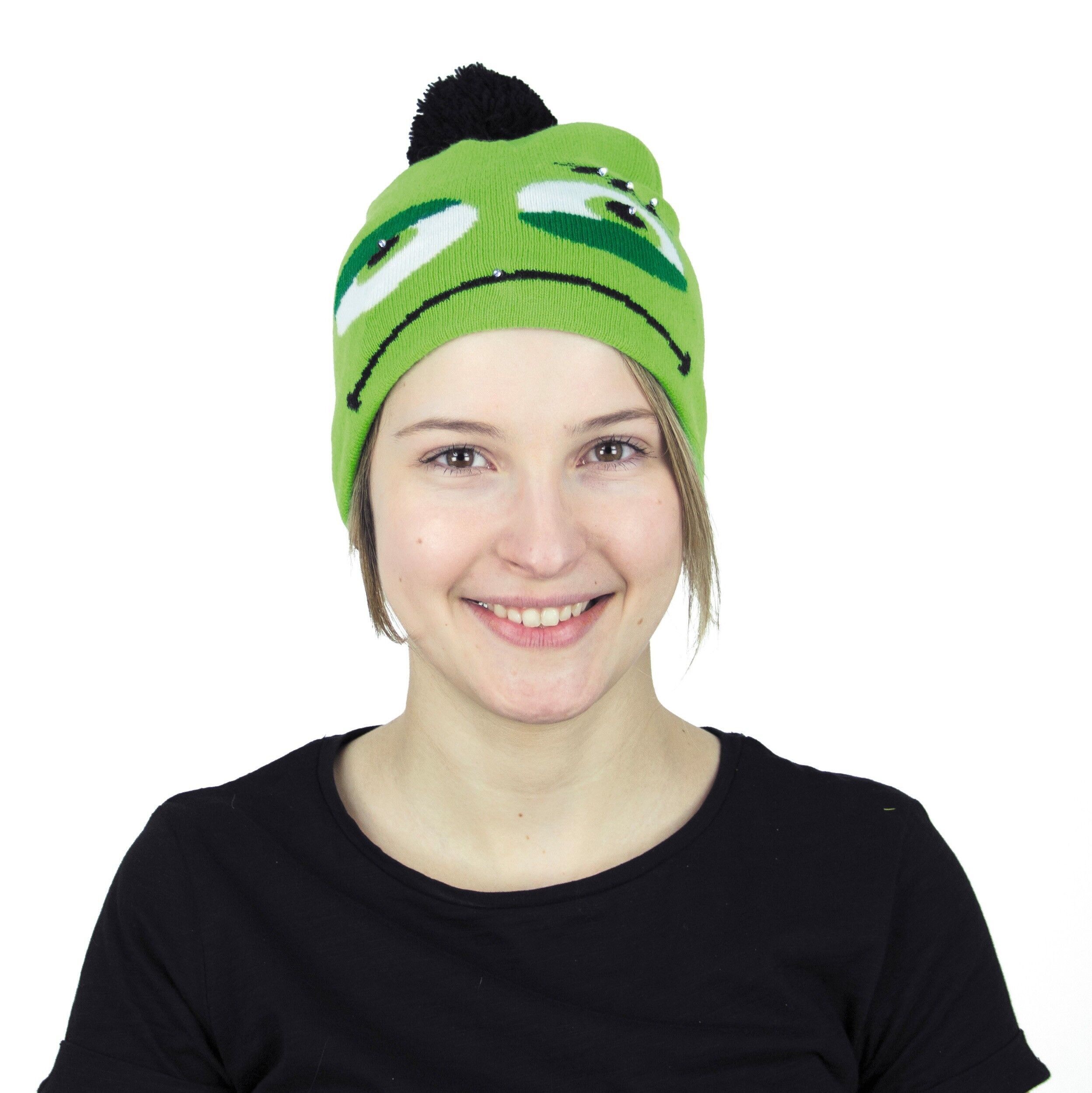 CAPPELLO IN MAGLIA CON MOSTRO LUMINOSO