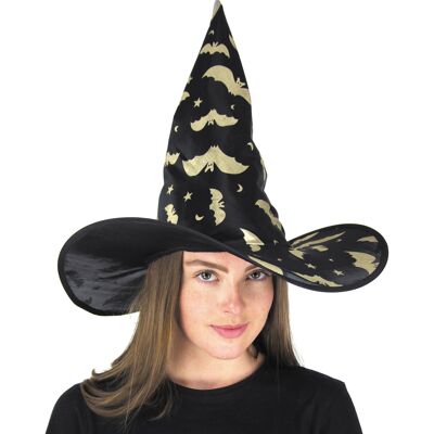 CHAPEAU SORCIERE DORE ADULTE