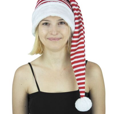 EXTRA LONG KNITTED CANDY HAT