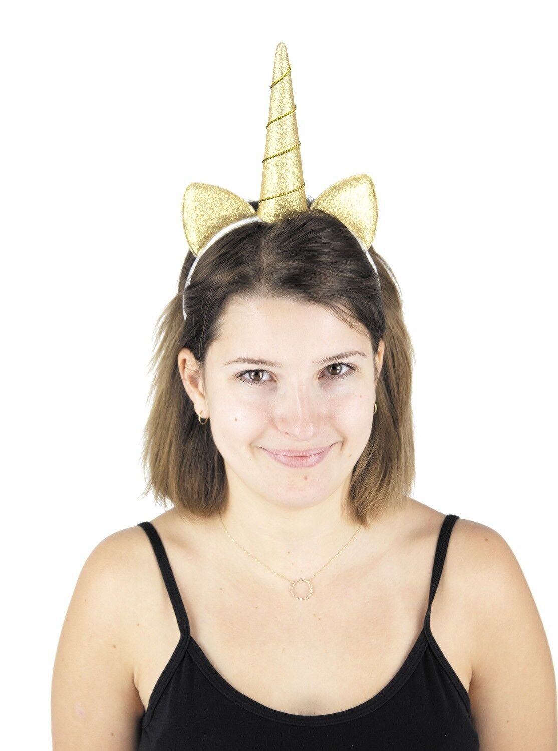 CERCHIETTO UNICORNO CON PAILLETTES ORO