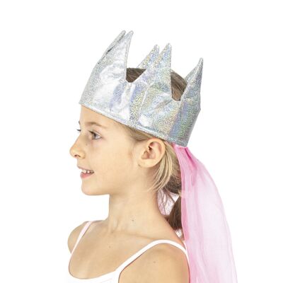 LUXURY CHILDREN'S PRINCESS CROWN WITH VEIL