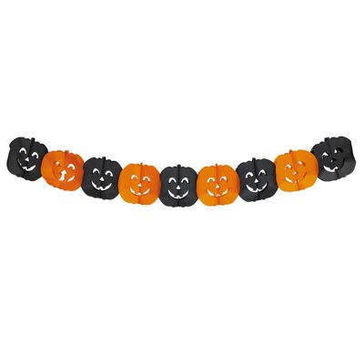 3M ORANGE AND BLACK PAPER PUMPKIN GARLAND