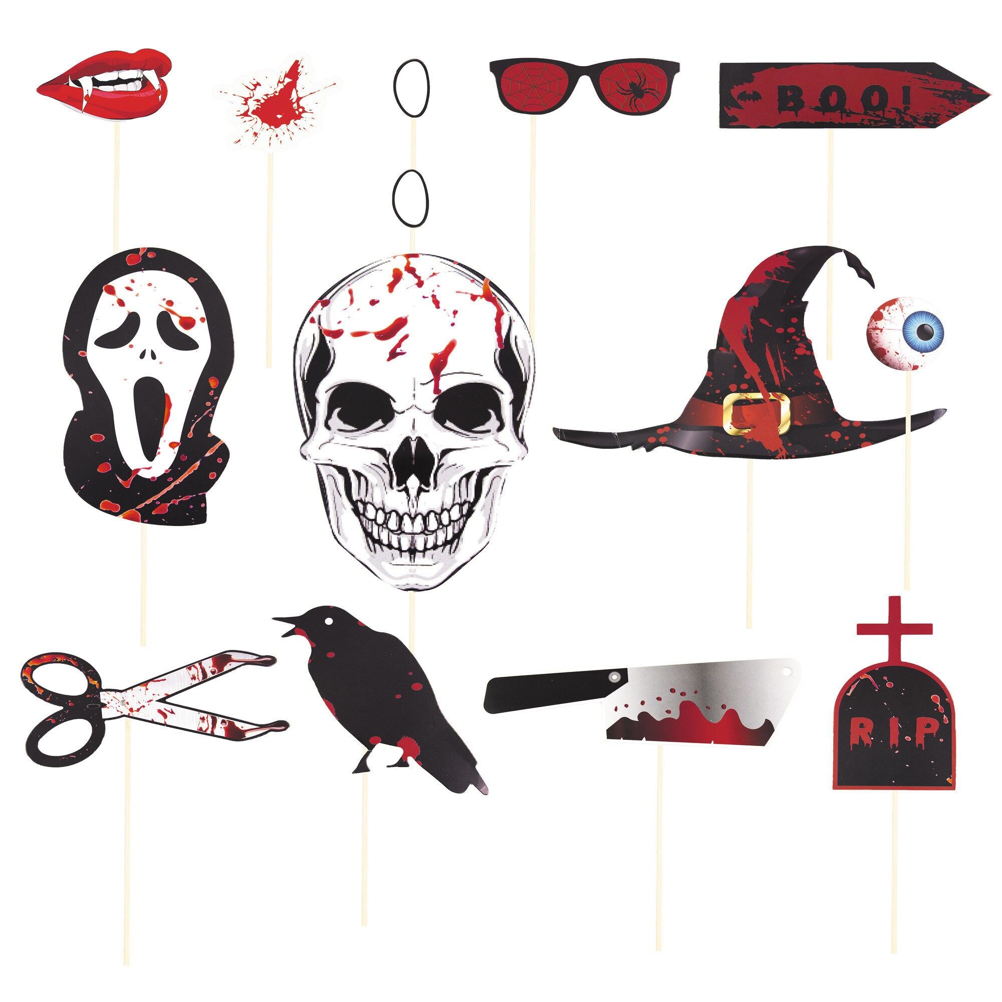Photo Booth di Halloween 12 pezzi