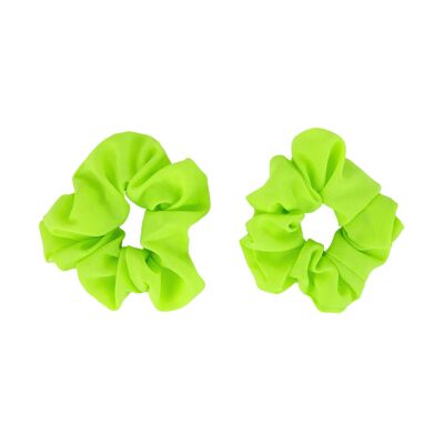 SET OF 2 NEON GREEN SCRUNCHIES