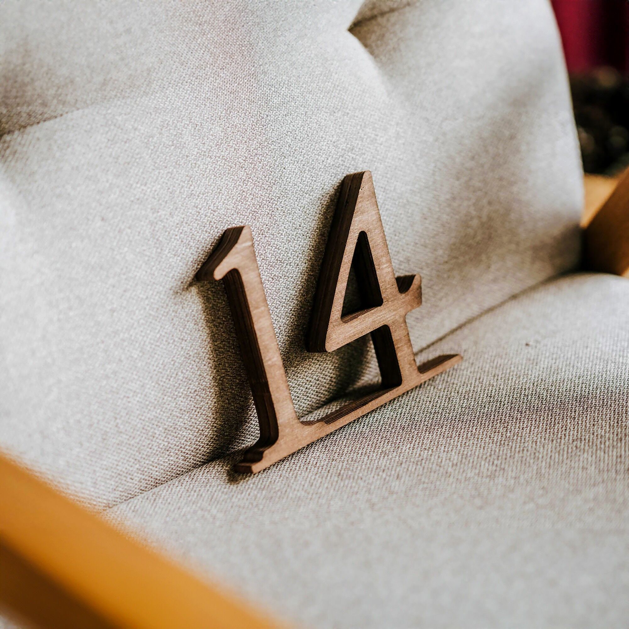 Set of 1–10 Wooden Table Numbers, Freestanding Numbers for Weddings, Events, and Receptions