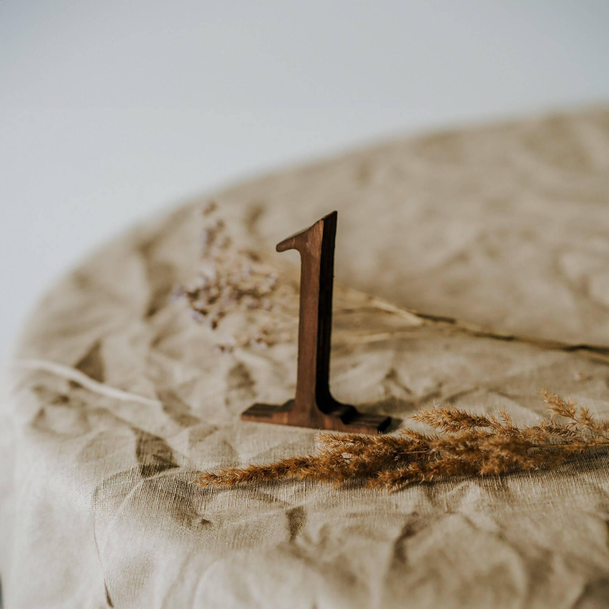 Set of 1–10 Wooden Table Numbers, Freestanding Numbers for Weddings, Events, and Receptions