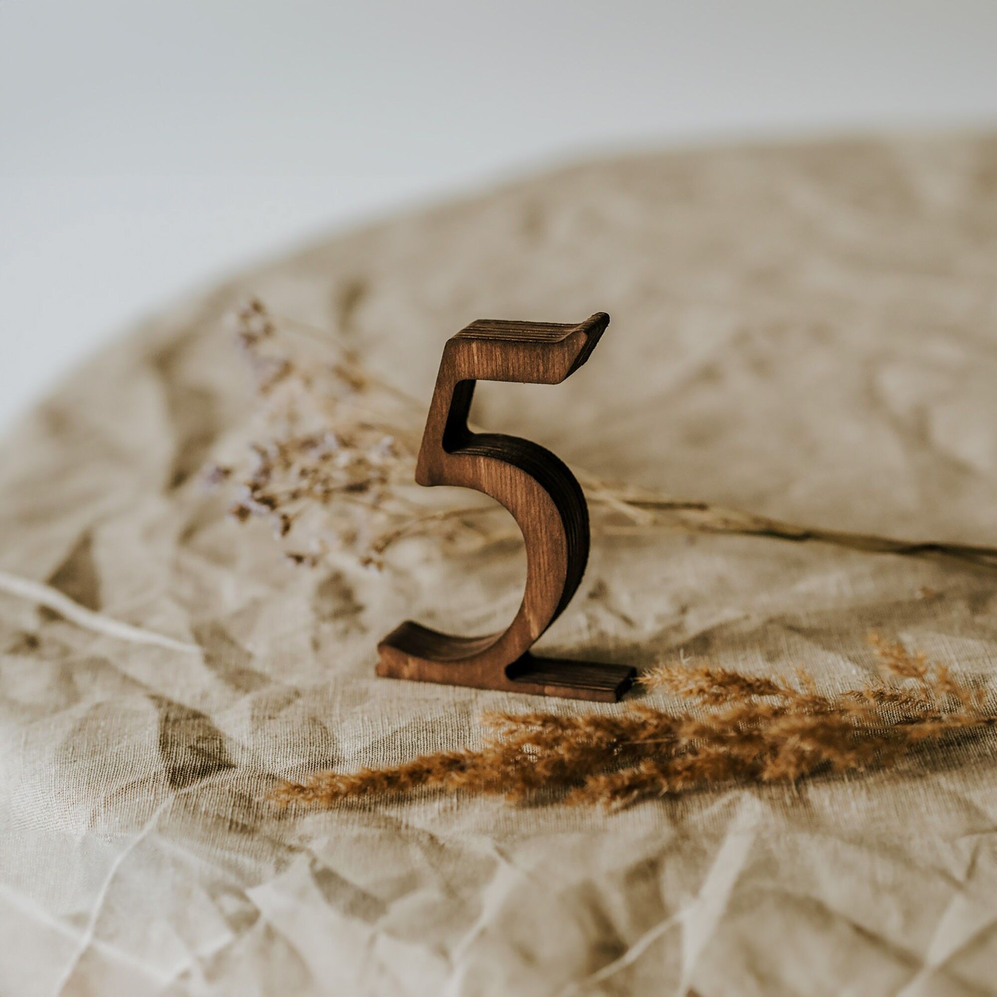 Set of 1–10 Wooden Table Numbers, Freestanding Numbers for Weddings, Events, and Receptions
