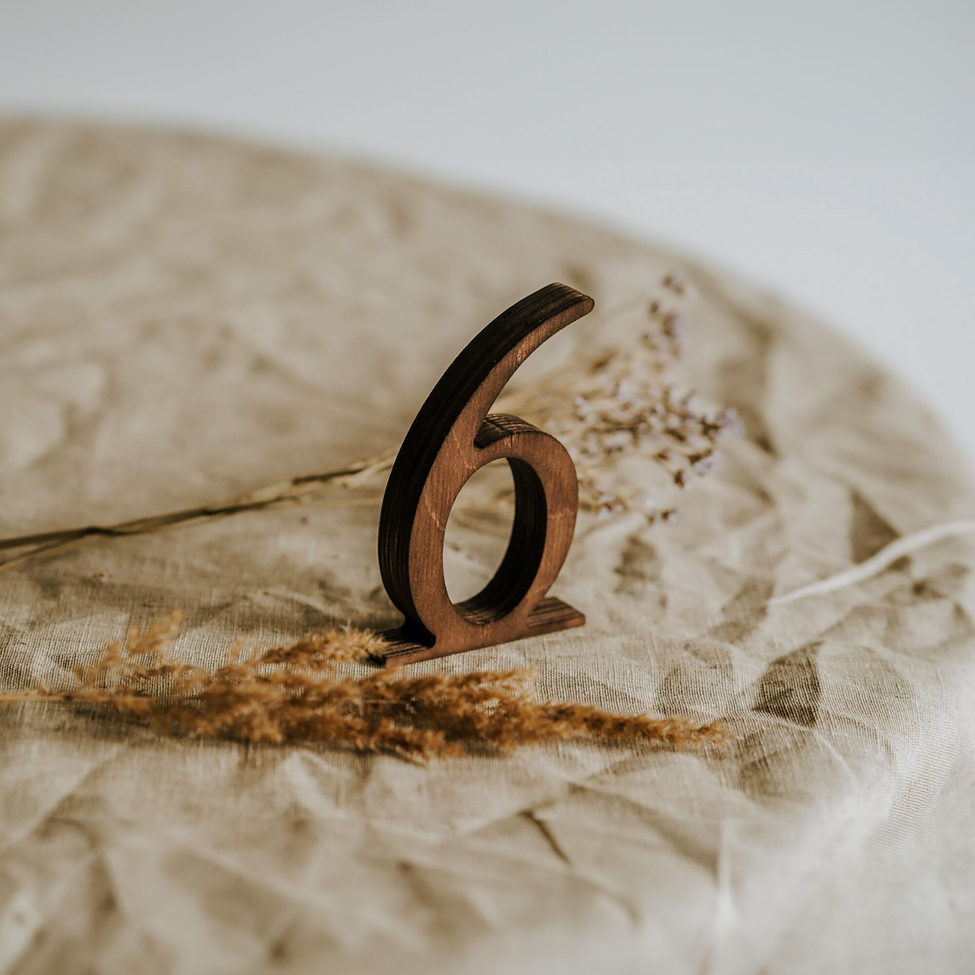 Set of 1–10 Wooden Table Numbers, Freestanding Numbers for Weddings, Events, and Receptions