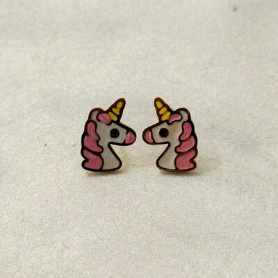 Mini orecchini unicorno per bambini