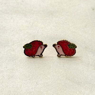 Kids Mini Hedgehog Earrings