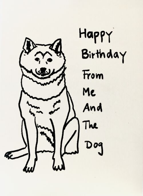 Karte Shiba Inu Happy Birthday