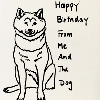 Tarjeta de feliz cumpleaños de Shiba Inu