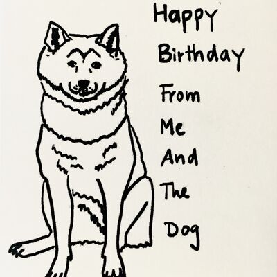 Karte Shiba Inu Happy Birthday