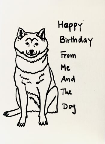 Carte de joyeux anniversaire Shiba Inu