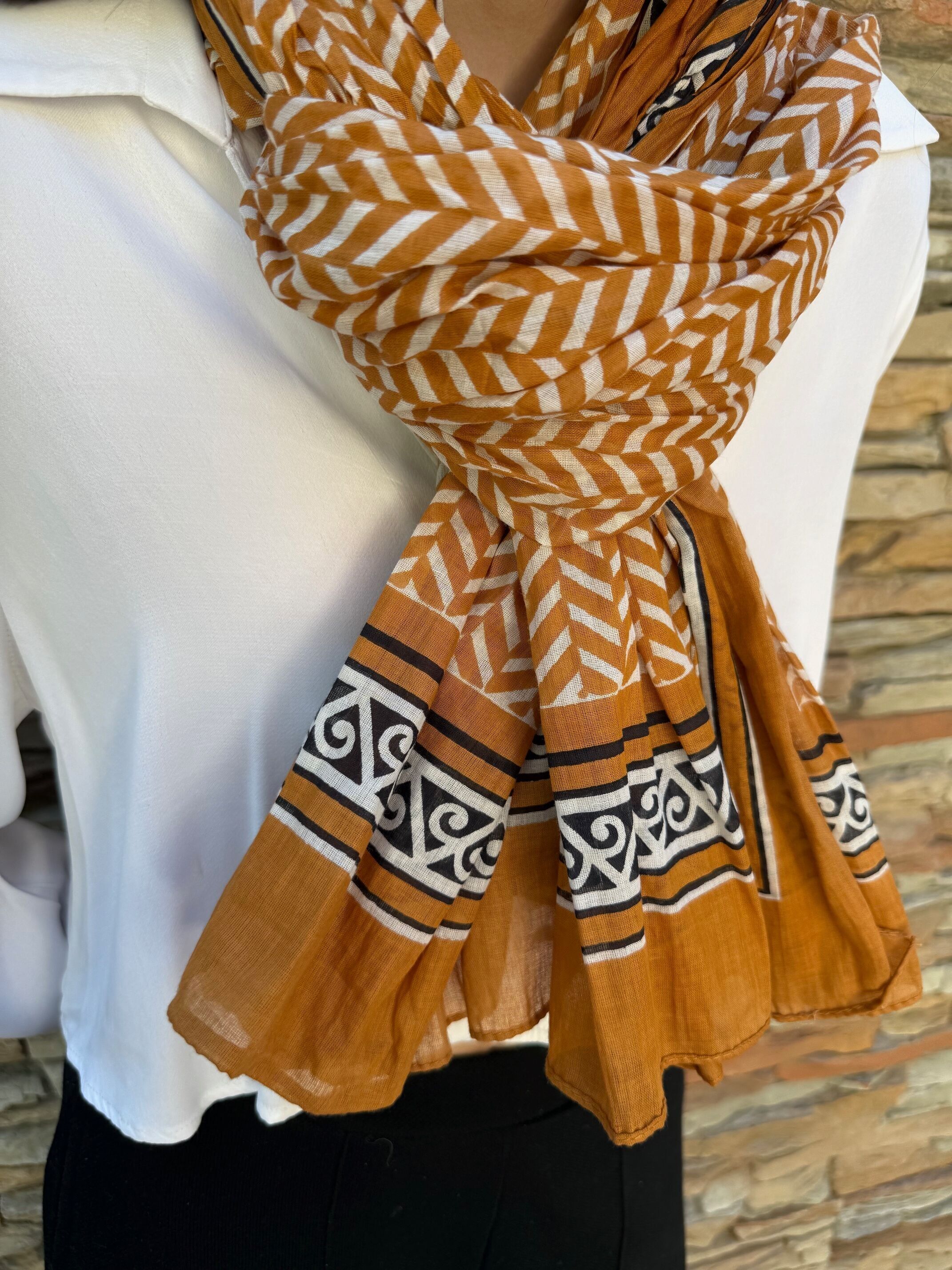 Sciarpa indiana in cotone - 100x180 cm - Donna