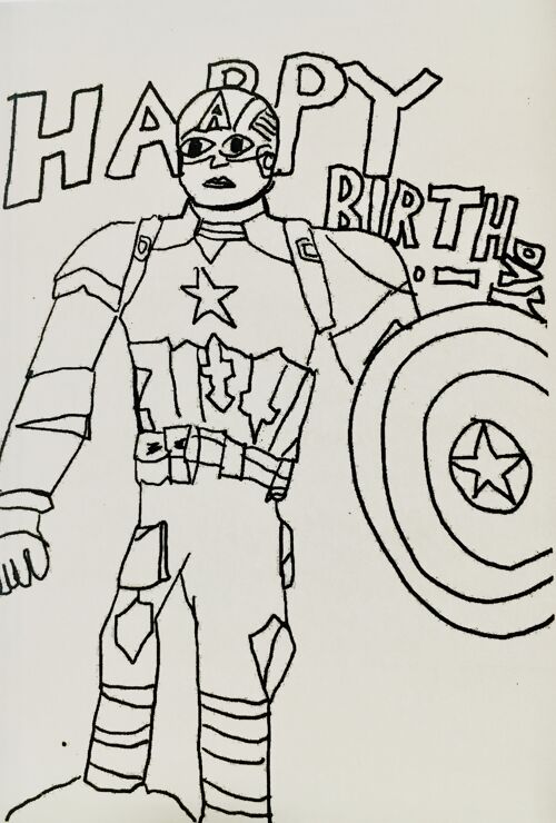 Karte Captain America Happy Birthday