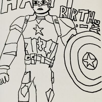 Carte de joyeux anniversaire Captain America