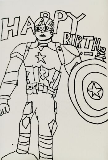 Carte de joyeux anniversaire Captain America