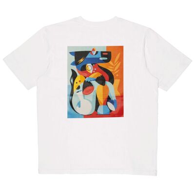 Camiseta de manga corta Caballo blanca
