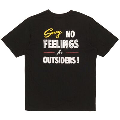 Camiseta negra de manga corta "No Feelings"