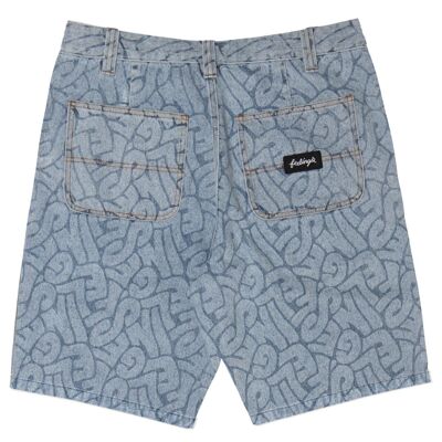 Maker Shorts Blue AOP Denim