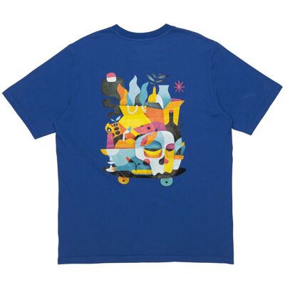 Camiseta de manga corta Vanitas azul eléctrico