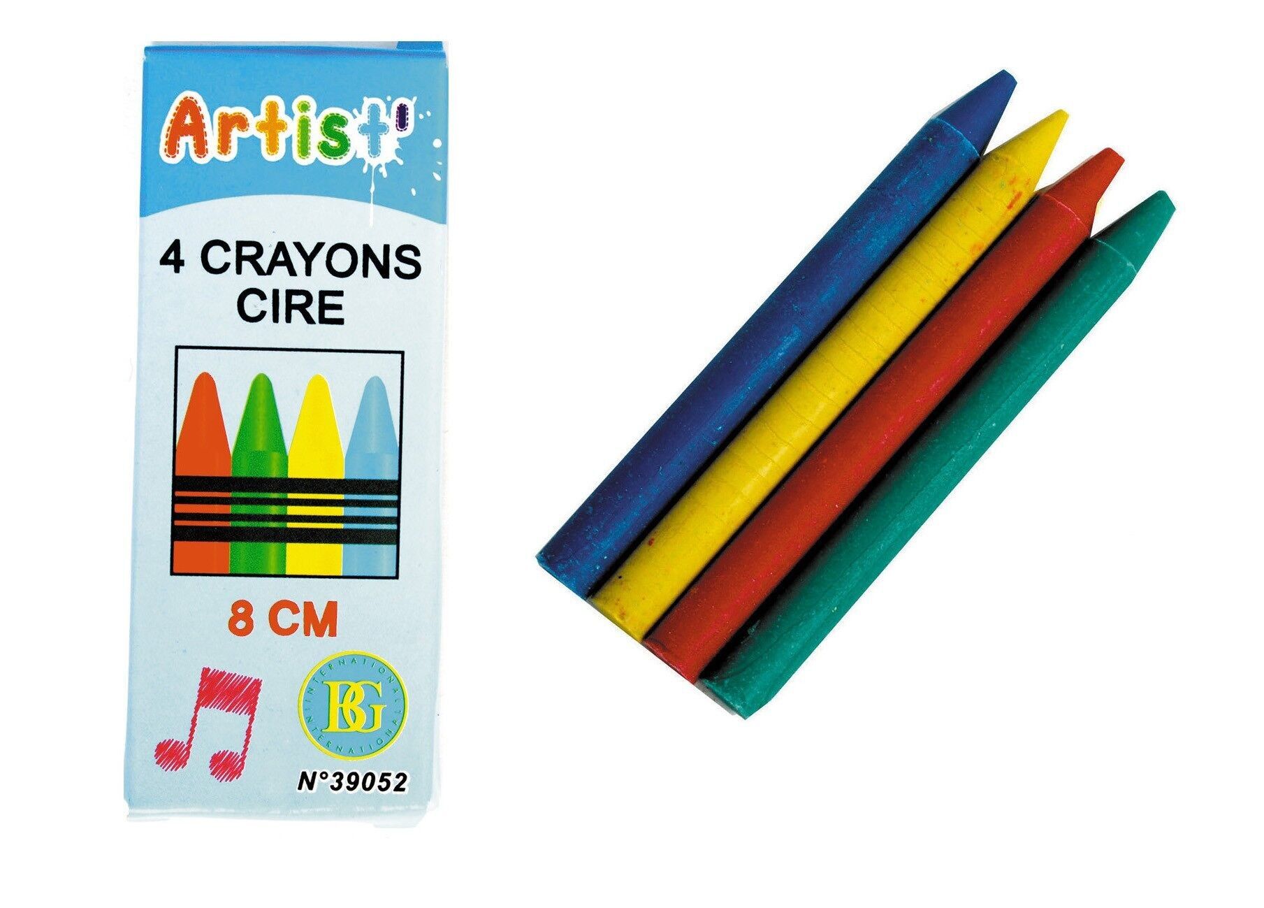 4 PASTELLI A CERA 8CM