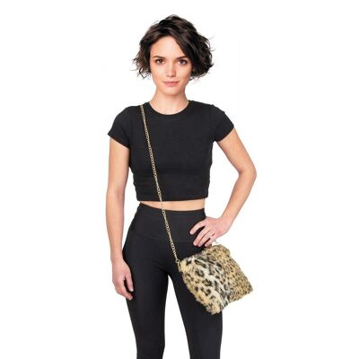 BORSA IN PELLICCIA DI LEOPARDO