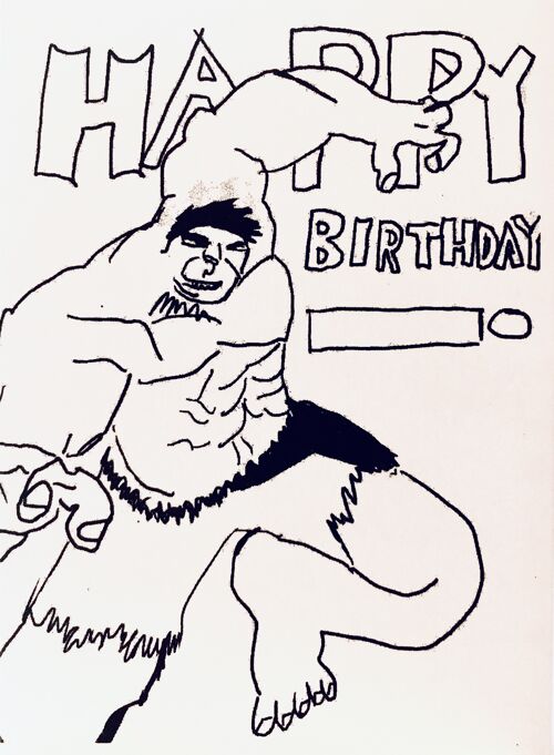 Karte Hulk Happy Birthday