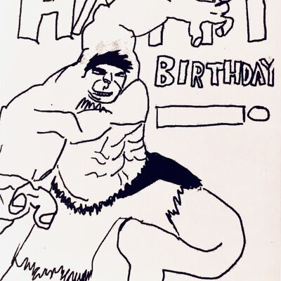 Carte de joyeux anniversaire Hulk