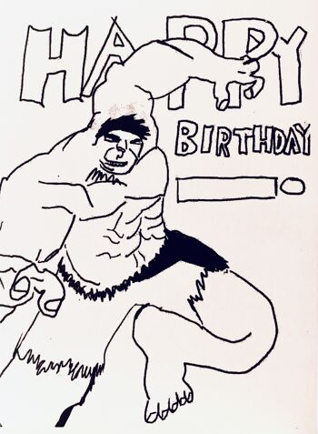 Carte de joyeux anniversaire Hulk
