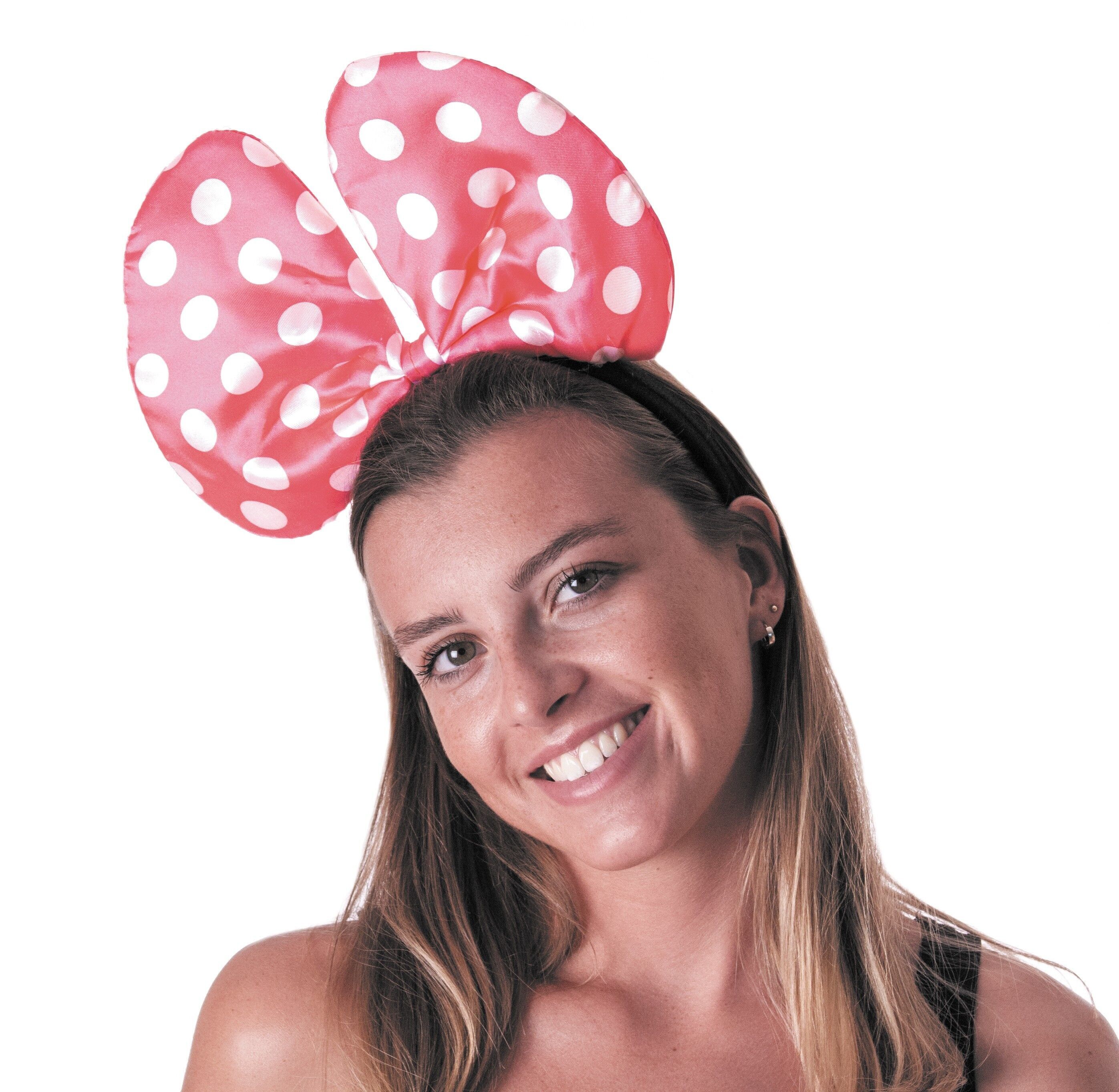 FASCIA PER CAPELLI CON FIOCCO ROSA GRANDE