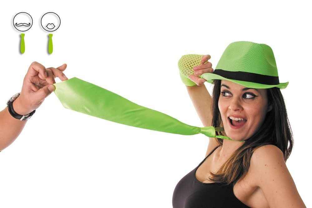 CRAVATTA FLUORESCENTE VERDE